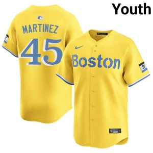 Youth Red Sox Pedro Martinez #45 Baseball Gold 2026-27 Jersey 956766-229