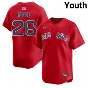 Youth BOS Wade Boggs #26 Baseball Red Embroidery Jerseys 885284-677